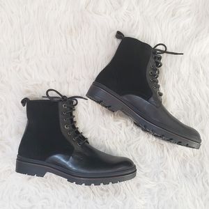 Zanzara Panel Chunky Lace-Up Men's Black Boot